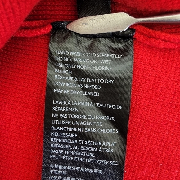 Anthropology Off Shoulder Boho Red Tunic Sweater Size M - Picture 7 of 12